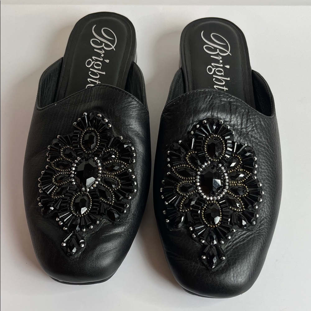 Brighton Prism Beaded Jeweled Mule Slides. Size 8